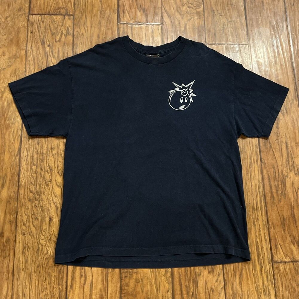 The Hundreds Adam Bomb T Shirt Black Streetwear Double Sided Logo Skate - XL
